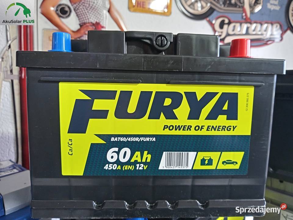 Akumulator FURYA 60Ah 450A P śląskie sprzedam