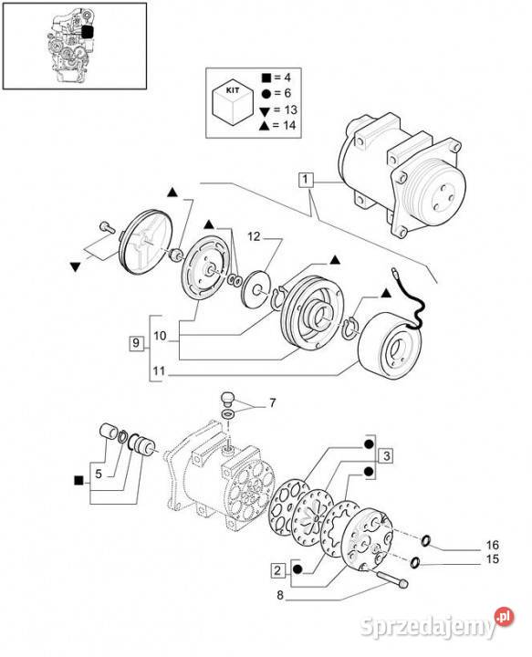 Holland T6010 T6090 T6070 Cewka 87334409 Jastrzębniki