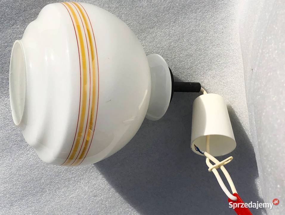 Lampa wisząca PRL szklany klosz SI TWÓRCZOŚC Myślachowice sprzedam