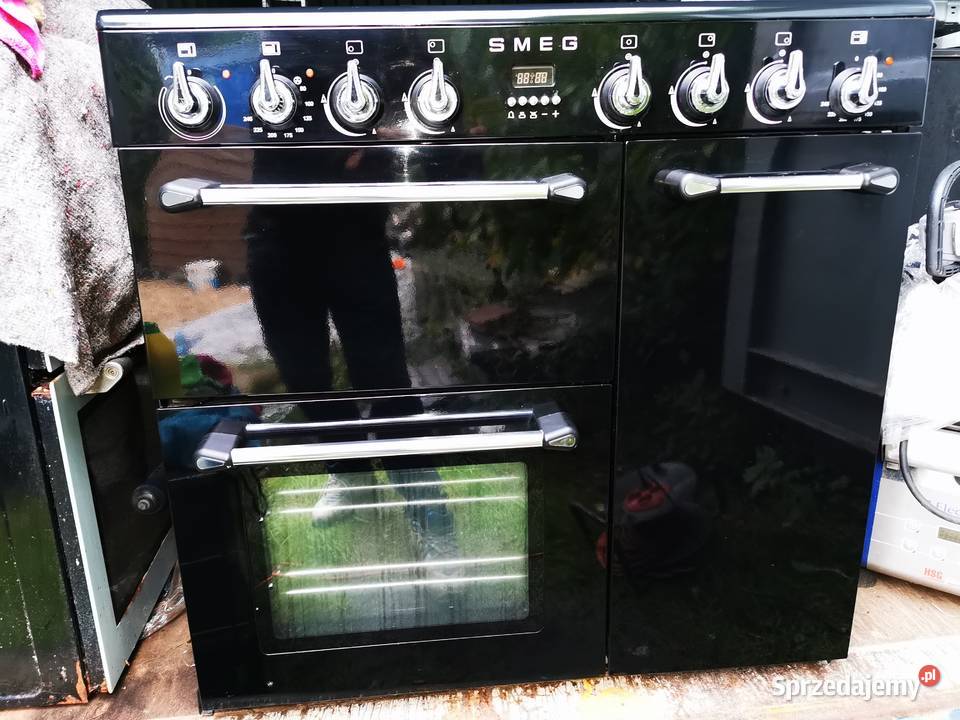 KUchnia gazowa SMEG piekna czarna 90 nowa 18000 Kuchenki i piekarniki Katowice sprzedam