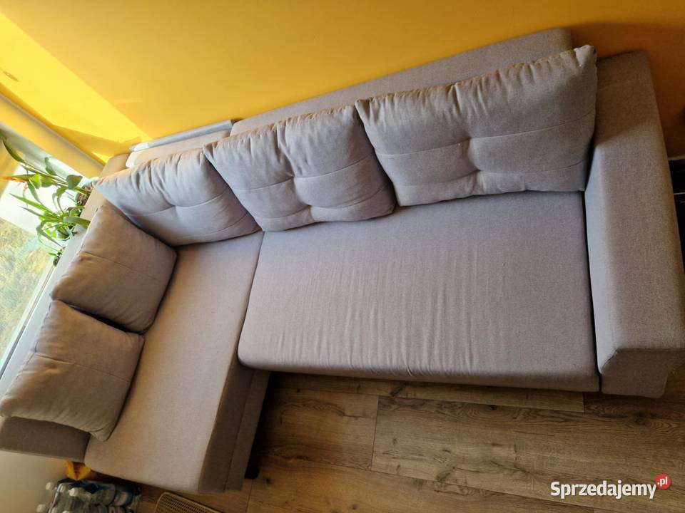 Mały Narożnik szary z funkcją spania PREMIUM 230cm Warszawa sprzedam