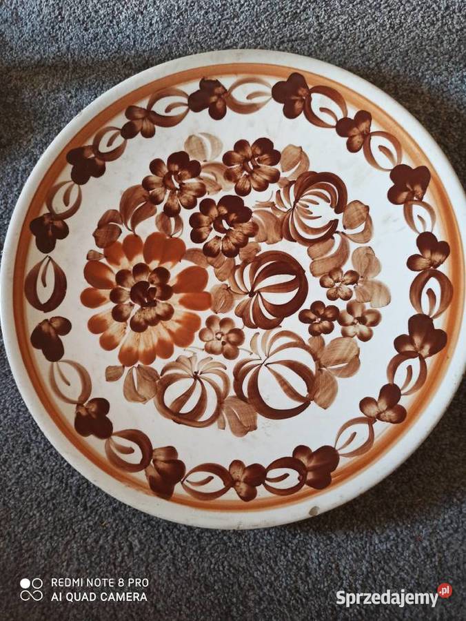 Włocławek duży talerz patera Łódź