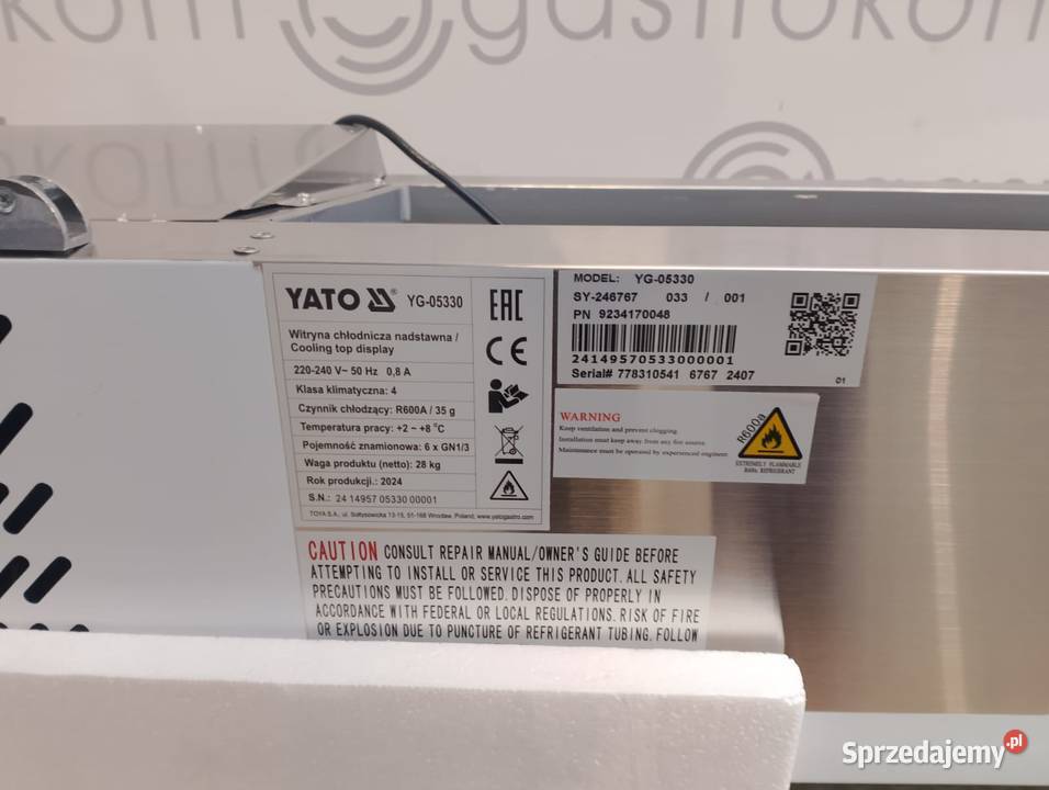 Nadstawka chłodnicza 6x13 GN YATO YG05330 Wrocław