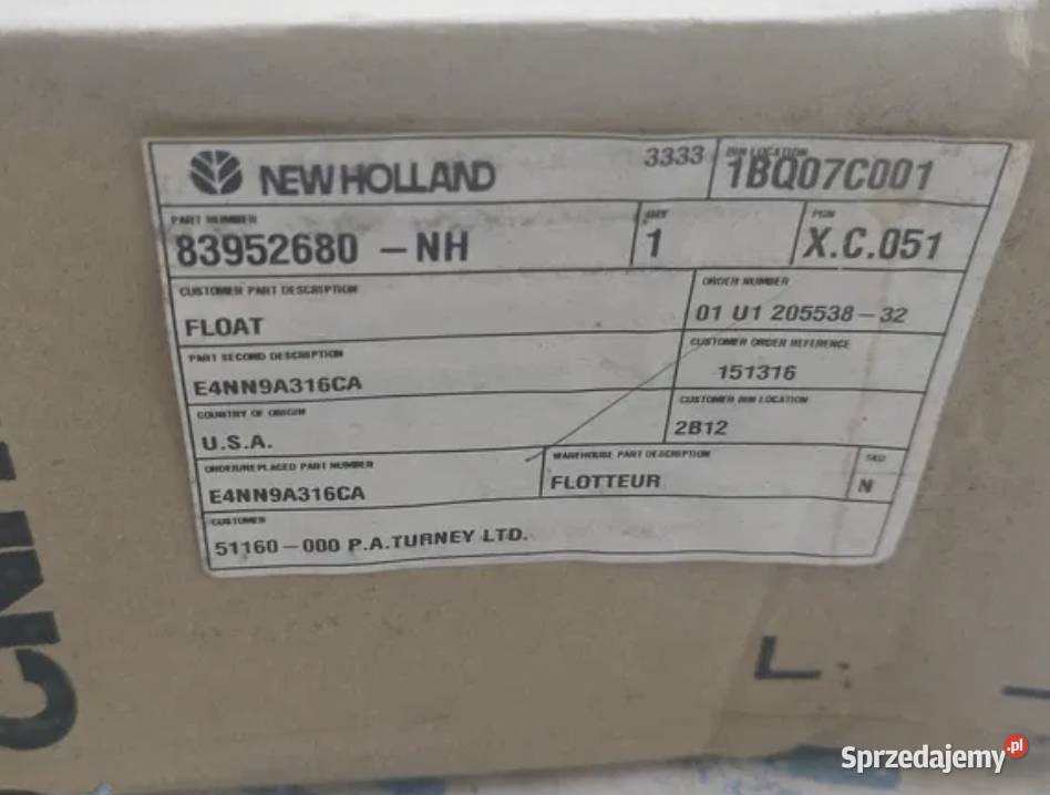 Wskaźnik poziomu paliwa cnh 87746255 kombajn