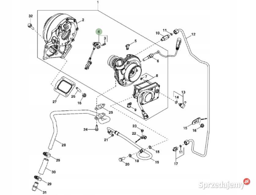 Dźwignia turbiny RE535990 John Deere 6830p 6930p Radomsko sprzedam