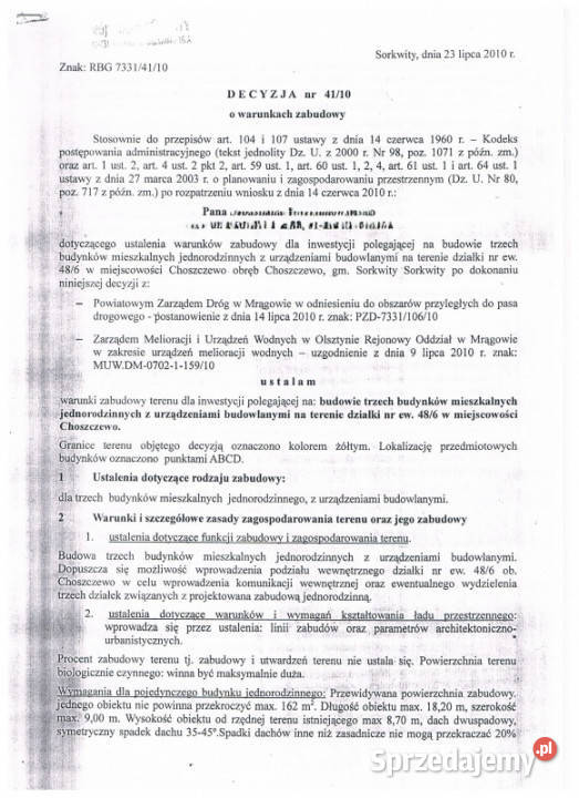 Działki z warunkami zabudowy jeziorem Jełmuń Choszczewo