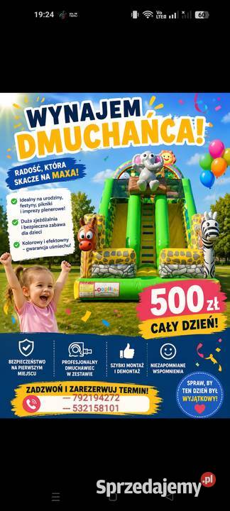 Wynajmę dmuchanca Lubartów
