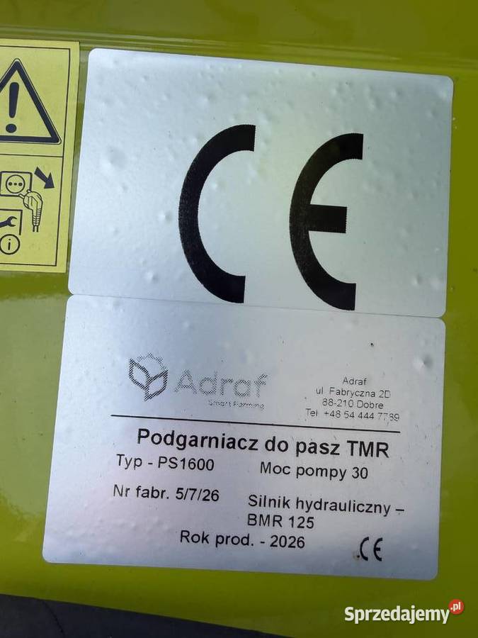 Podgarniacz do paszy TMR ADRAF Raacon 160 Maszyny rolnicze