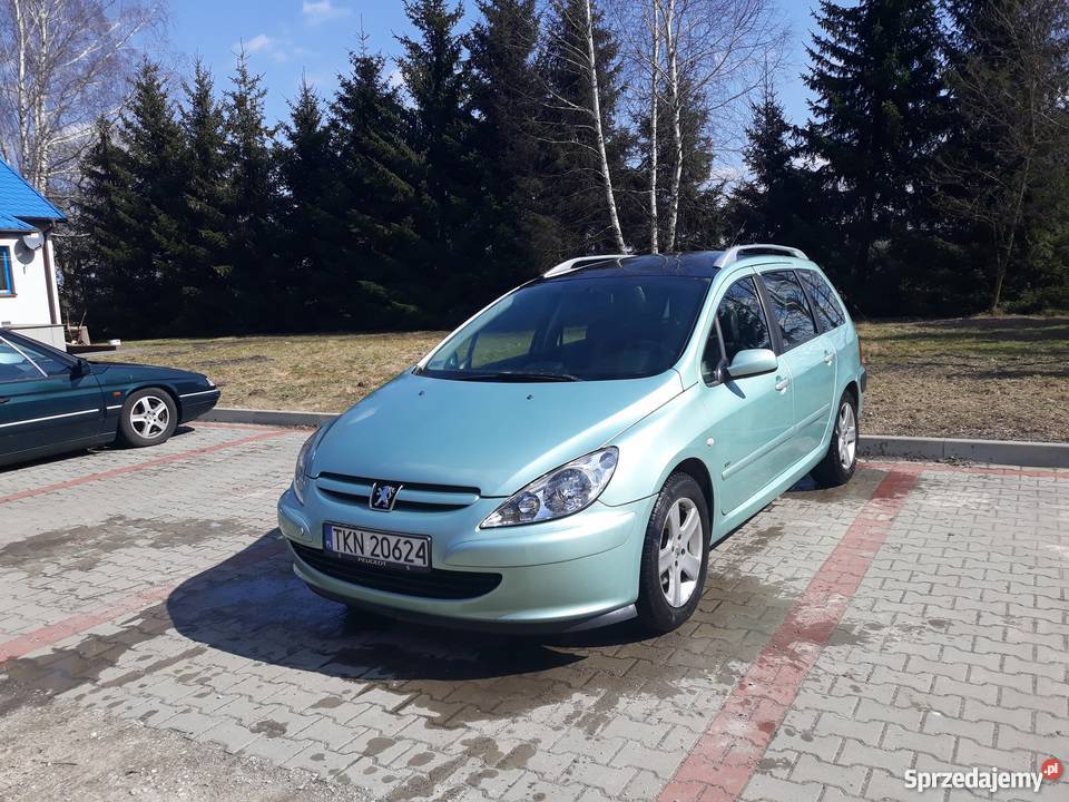 Peugeot 307SW 16HDi 7os dach panoramiczny czujnik parkowania