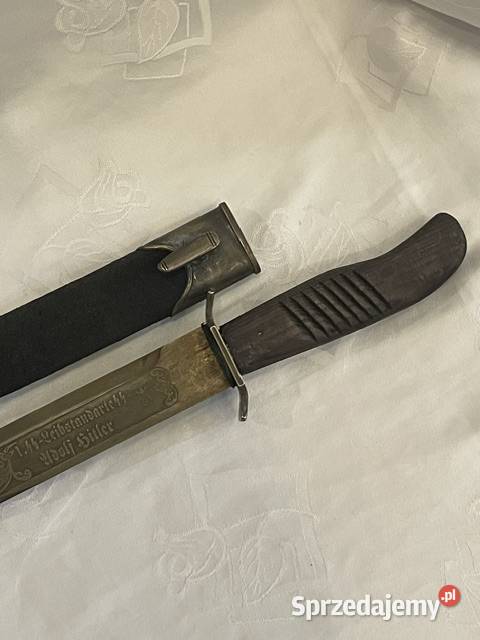 Niemiecki nóż z II wojny światowej z grawerem i Militaria Kraków