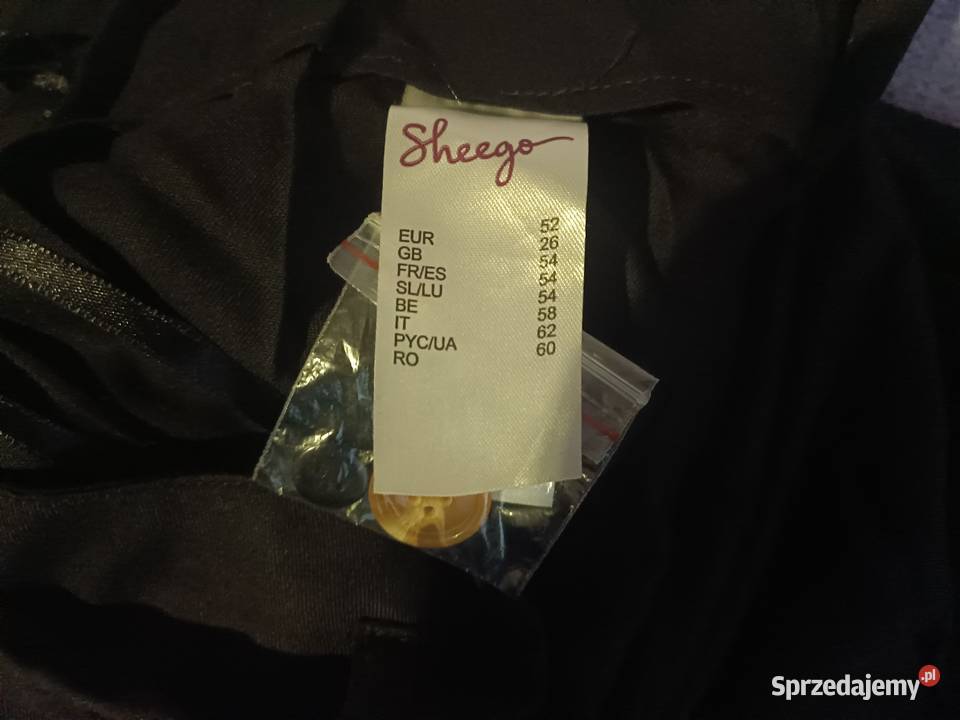 Szerokie czarne spodnie damskie Sheego 52 pomorskie Kwidzyn