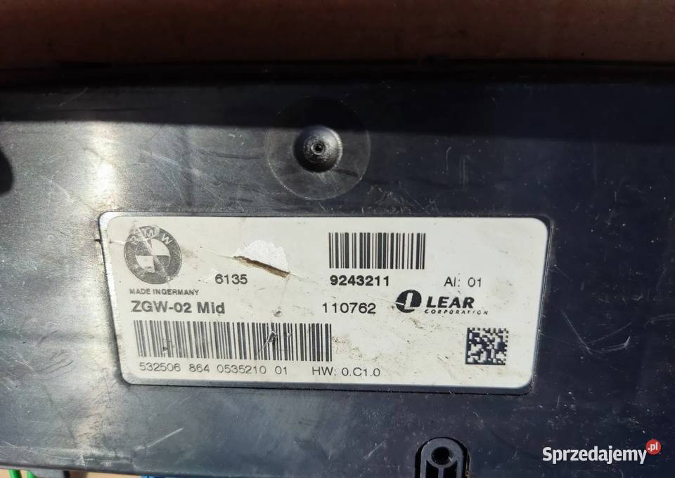 BMW F10 MODUŁ STEROWNIK ZGW 9243211 osobowe Radom sprzedam