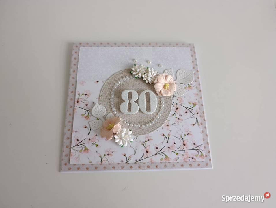 Elegancka Kartka ręcznie robiona urodzinowa Łódź