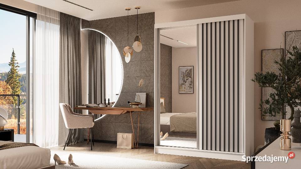 Szafa lamele lustro 150 4 kolory Szafy i garderoby Katowice sprzedam