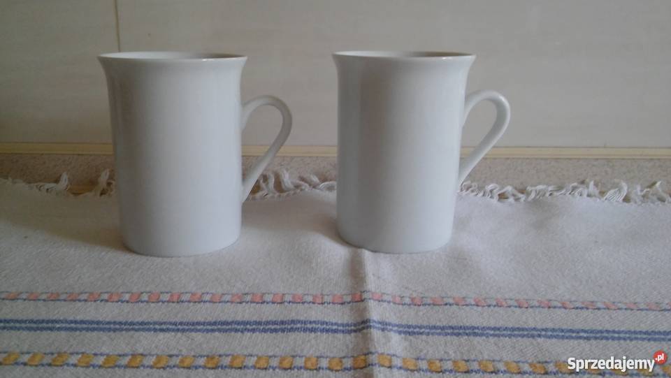 dwa kubeczki białe kubki kawa Gdańsk