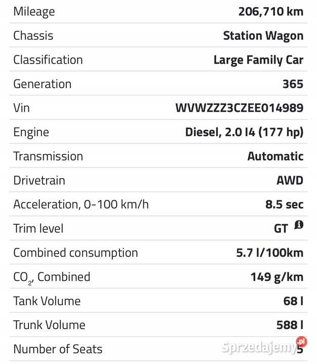 SILNIK KOMPLET VW Scirocco 20 TDI 177 osobowe Chełm