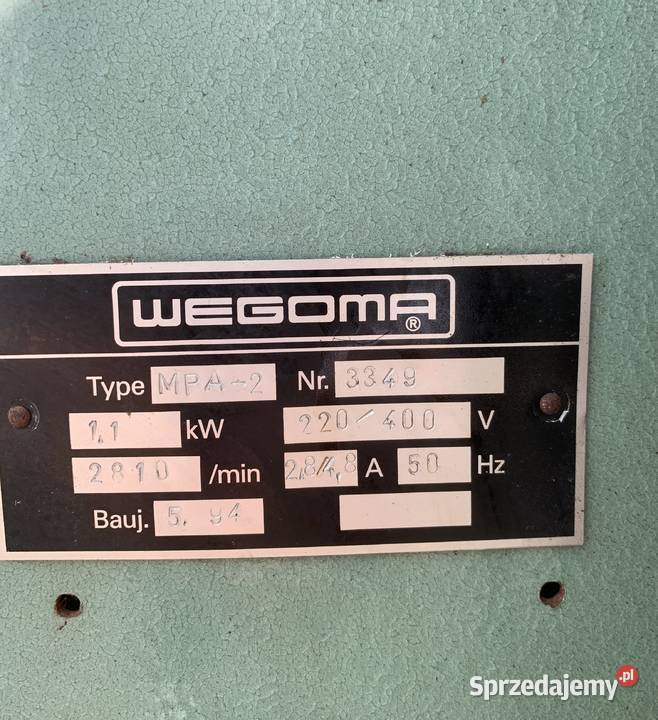 Czyszczarka PCV Wegoma MPA2 Wejherowo