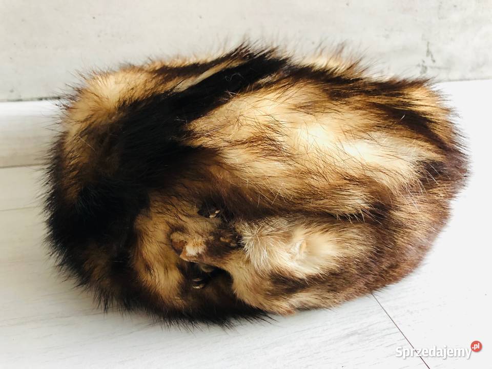 NOWA Czapka z futra tchórzofretki prawdziwe łódzkie Łódź