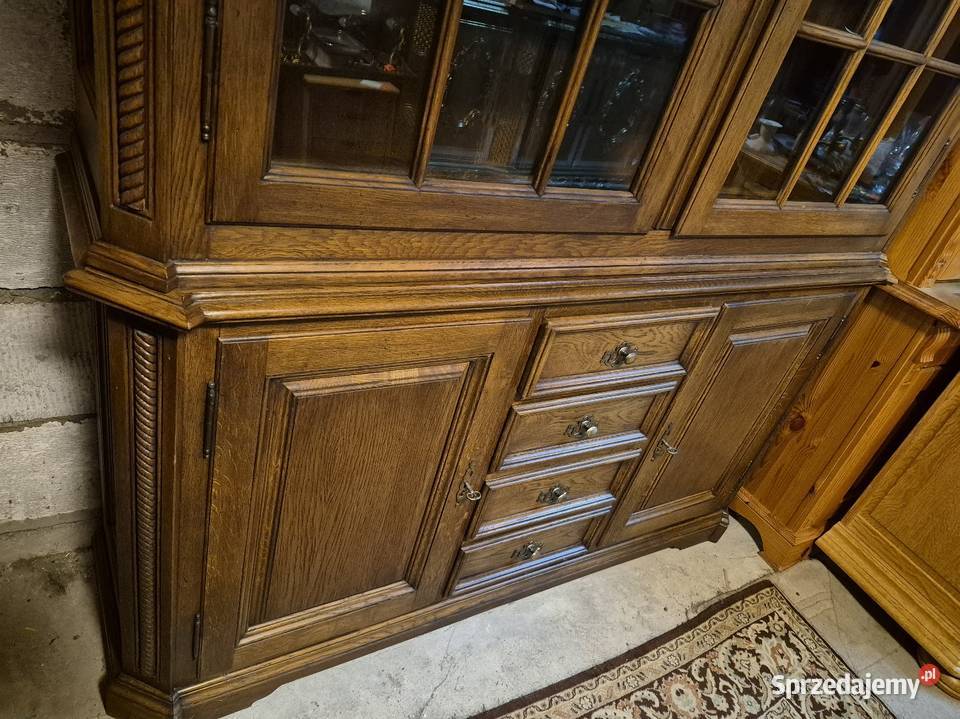 Piękne meble dębowe komoda witryna meble dębowe Sypniewo