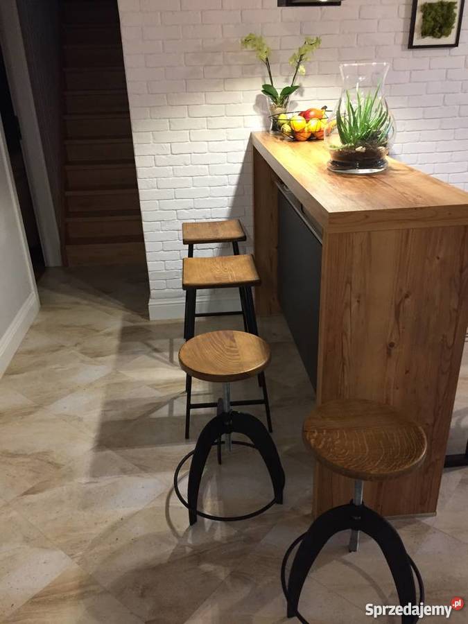 WYPRZEDAŻ Z WYSTAWY Hoker gwintowany taboret 32cm Toruń