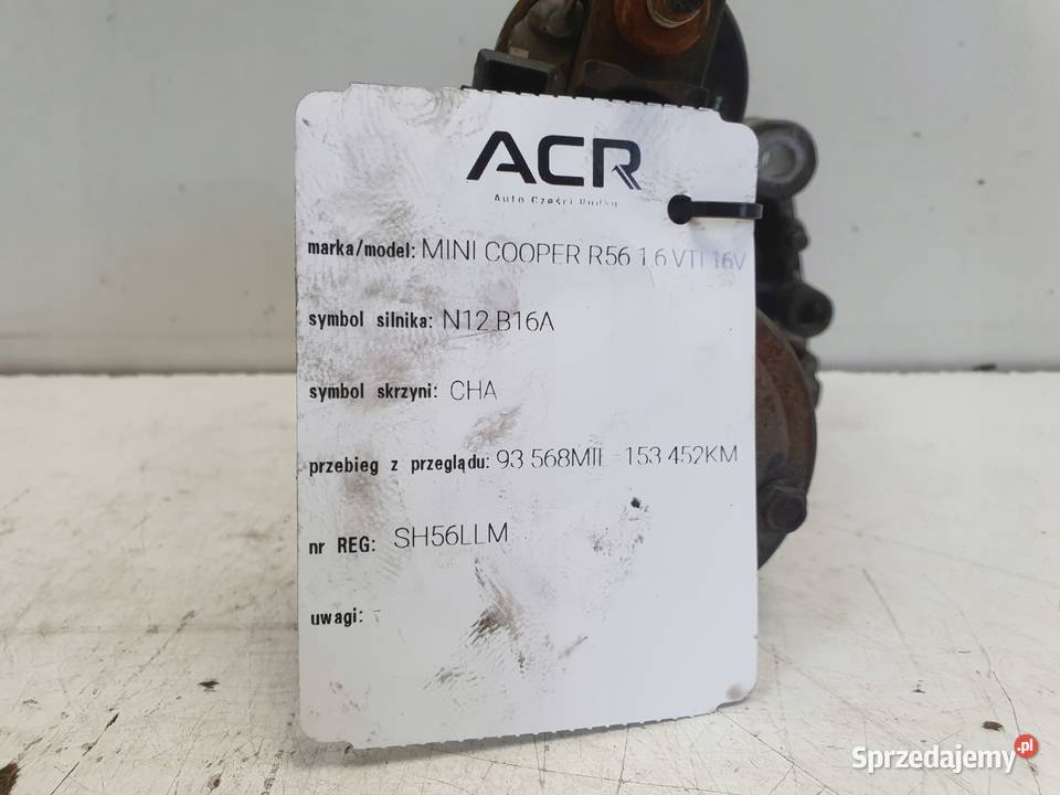 Mini Cooper R56 16 16V VTi ROZRUSZNIK Układ elektryczny silnika sprzedam