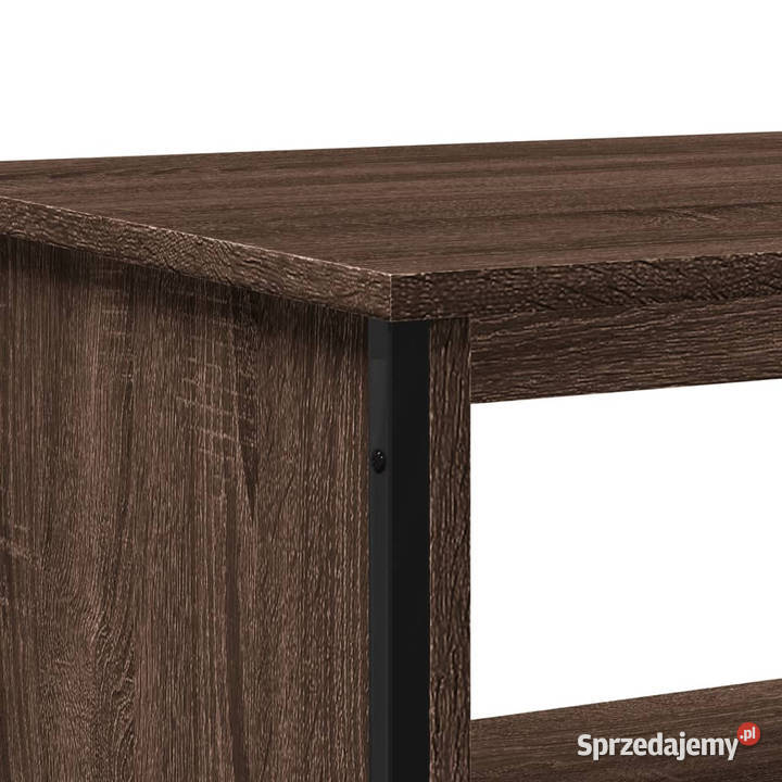 Stolik kawowy brązowy dąb 75x51x40 materiał Warszawa