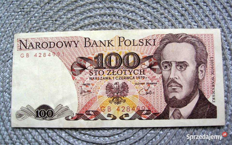 Polska 100 1979r Seria CB Waryński Numizmatyka Kalisz