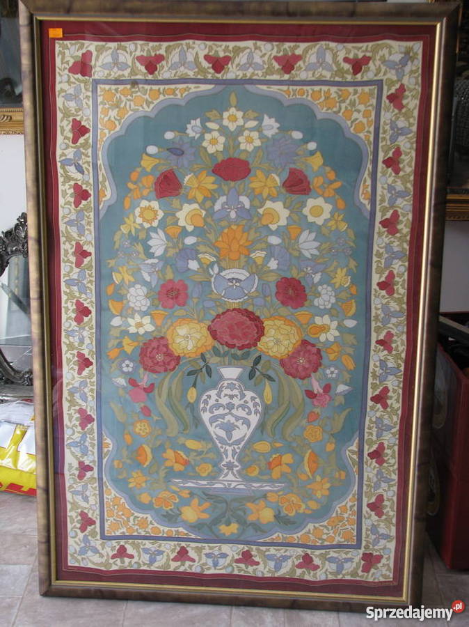 OBRAZ NA TKANINIE KWIATY KRAKÓW 120 X 80 sprzedam