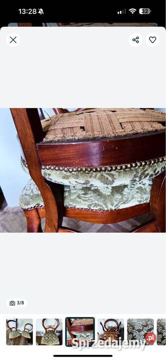 Trzy krzesła do jadalni w stylu Ludwik Filip Gdańsk sprzedam