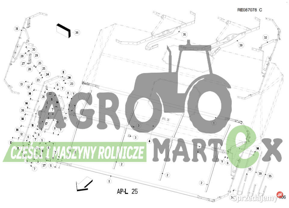 R2055451 2055451 PLANDEKA APL25 RAUCH Rolnictwo
