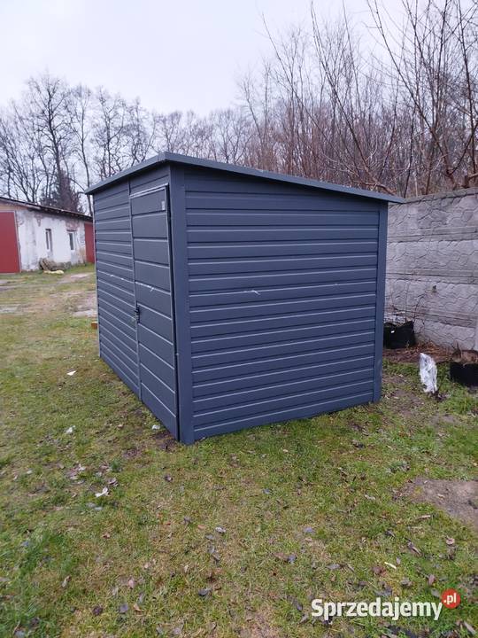 Garaż Blaszany Grafitowy do ogrodu na działkę  Rypin