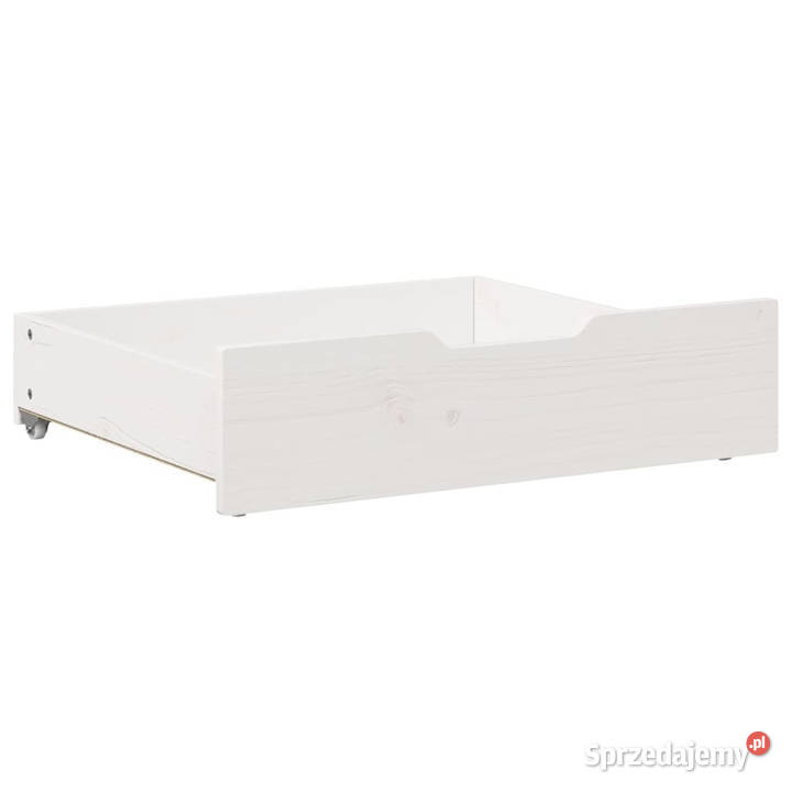 Szuflady pod łóżko 2 białe 75x55x16 drewno Warszawa