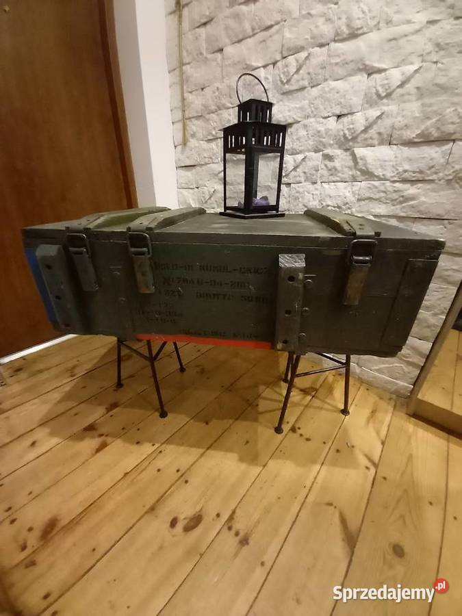 stół stolik retro skrzynia wojskowa military Stoły, krzesła, biurka Gdańsk