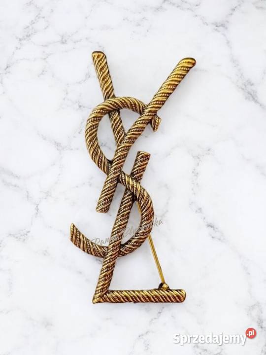 Broszka YSL Yves Saint Laurent stare złoto 7 Kraków