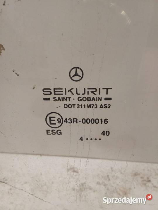 Szyba Drzwi Prawa Przednia Mercedes Vclass W639