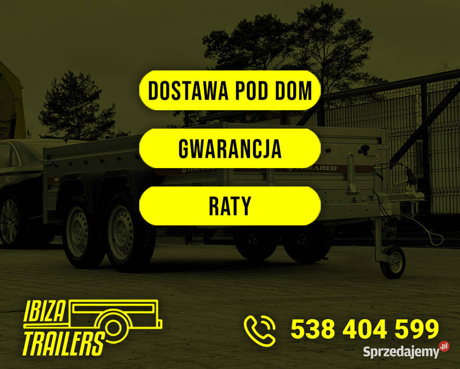Przyczepka Tema PRO 26122 tandem 2 osie lekki Starogard Gdański