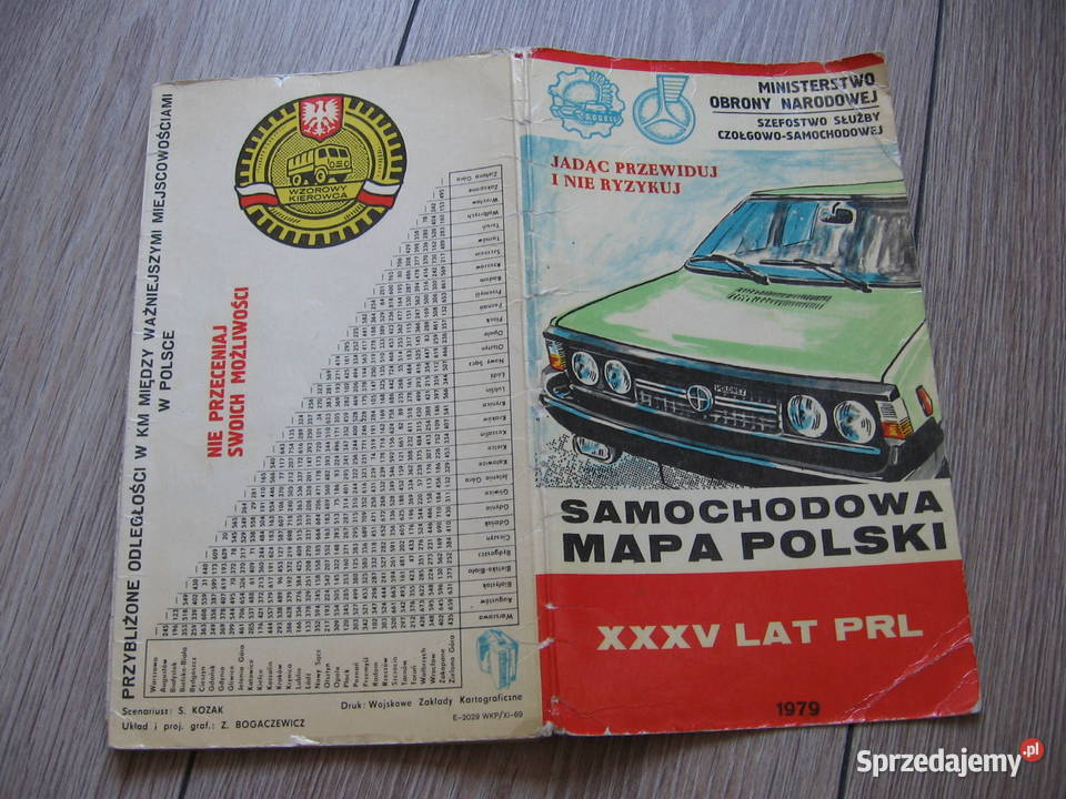 Polonez Borewicz mapa 1979r klasyk PRL Przemyśl