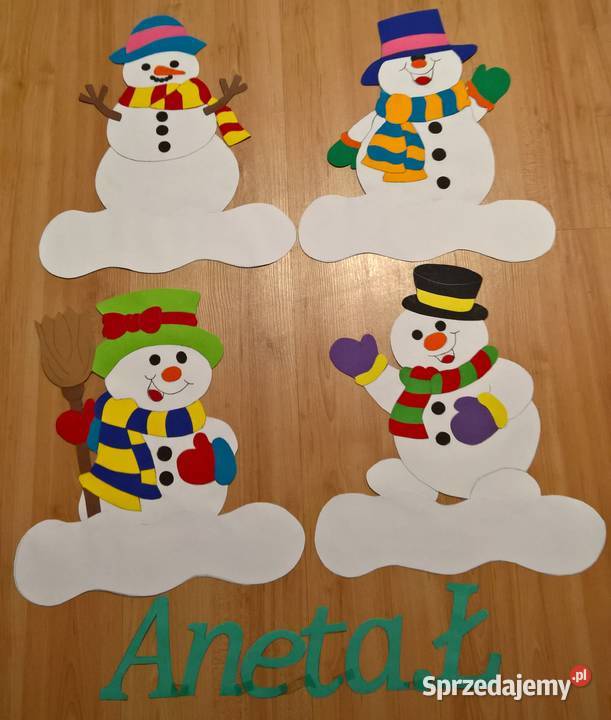 Dekoracje zimowe z brystolu dwustronne Garwolin