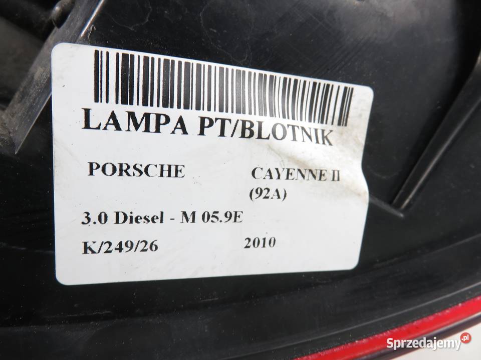 LAMPA PRAWA TYLNA PORSCHE CAYENNE II 92A małopolskie