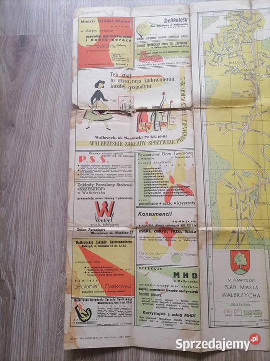 Plan Miasta Wałbrzych 1959 Mapy i przewodniki