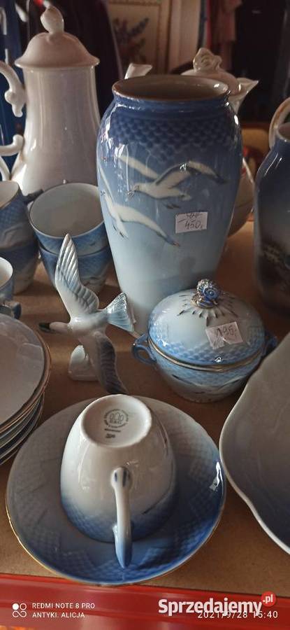 Filiżanka na podstawce Z mewami Royal Copenhagen Porcelana i szkło pomorskie Gdańsk sprzedam