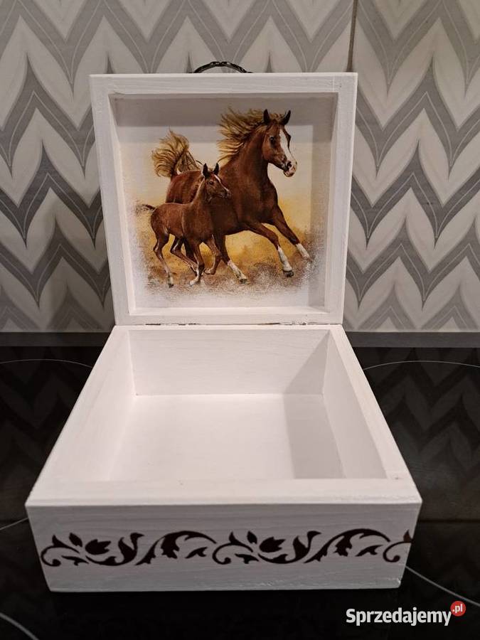 Szkatułka konie z imieniem handmade Kędzierzyn-Koźle