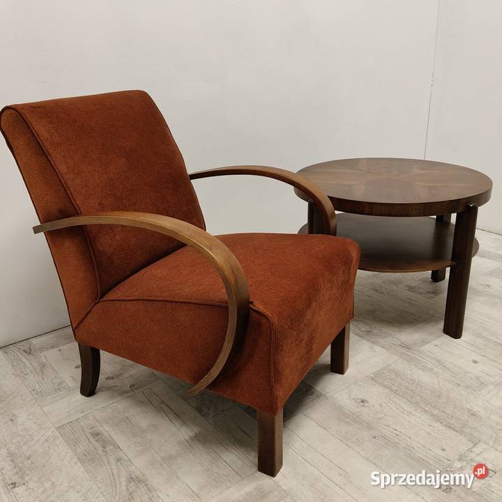 fotel art Deco Halabala lata 60te vintage design Radomsko