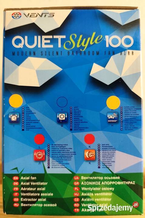Wentylator łazienkowy VENTS Quiet Style 100 TH Warszawa
