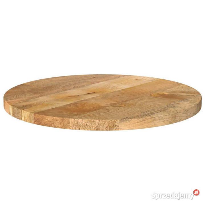 Blat stołu 60x38 okrągły surowe lite drewno Blaty