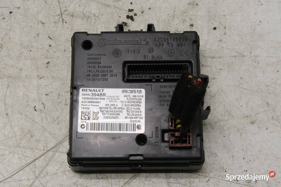 MODUŁ STEROWNIK HFM DACIA DUSTER II 285903948R sprzedam