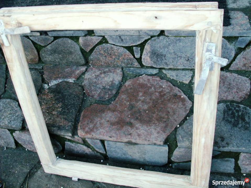 Rama okienna lustro aranżacja wnętrz retro 55x60 Ełk