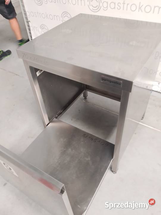 Stół z koszem na śmieci stal nierdzewna 70x70x85 Wrocław