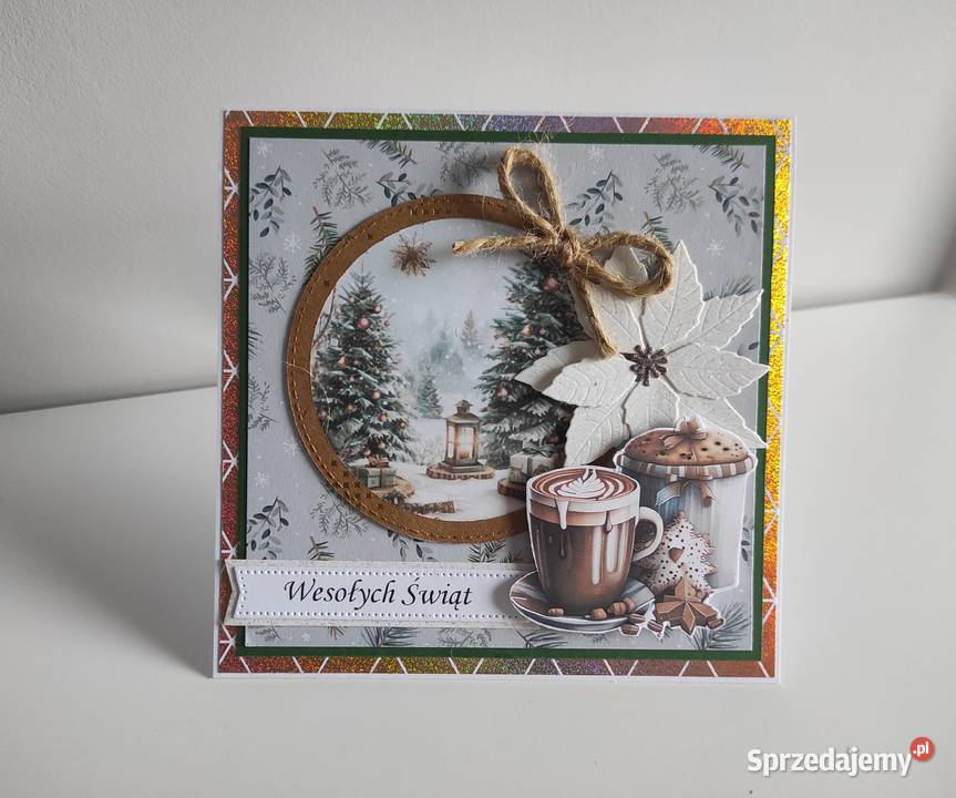 Kartka bożonarodzeniowa handmade gwiazda