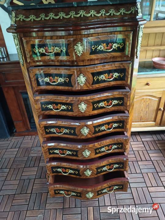 Komoda francuska intarsja zdobiona Warszawa sprzedam